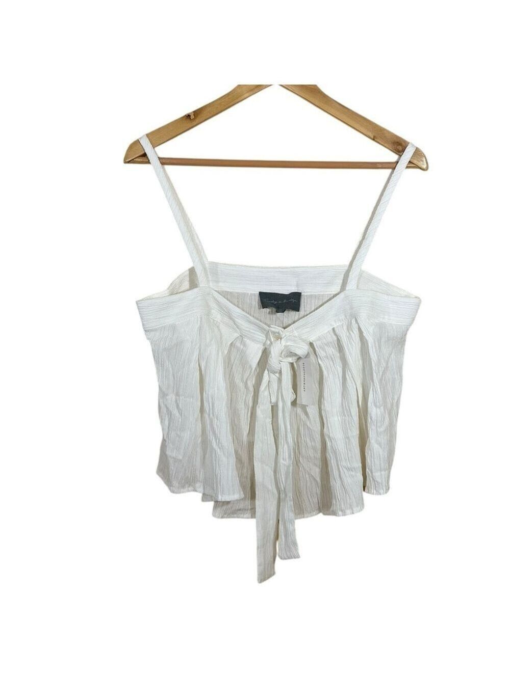 Anthropologie Sunday In Brooklyn Bow Tie Tank Top White NWT Medium